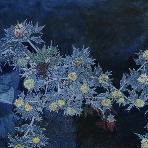 Sea Holly I, 2021, oil on linen, 70 x 90cm