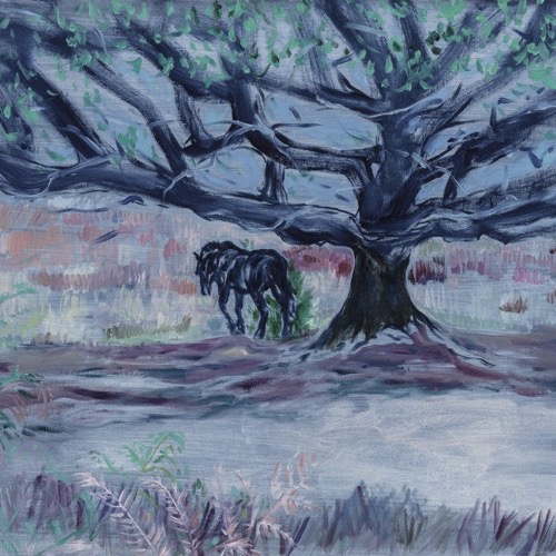 The Oak & the Pony, 2023 oil on linen, 45x60cm